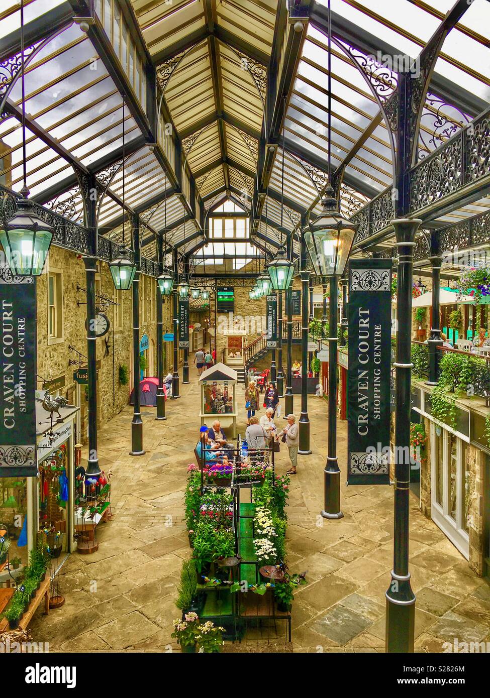 Craven Corte shopping centre in Skipton North Yorkshire, Inghilterra. Foto Stock