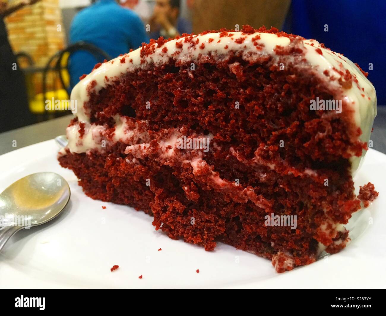 Velluto rosso. Pizzeria va bene. Caracas, Venezuela. Vicente Quintero Foto Stock