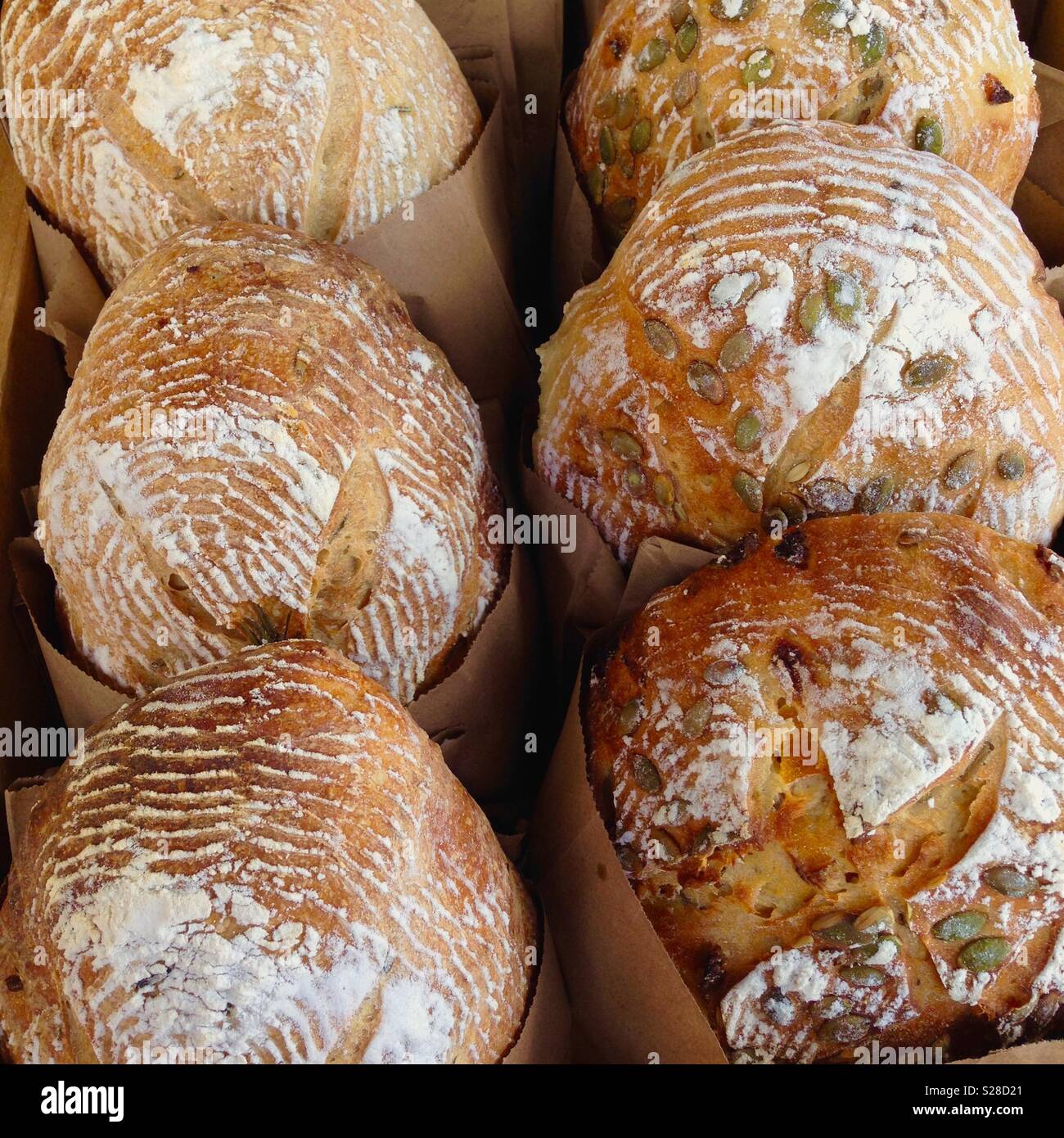 Pane appena sfornato - Immagine stock catturata con smartphone