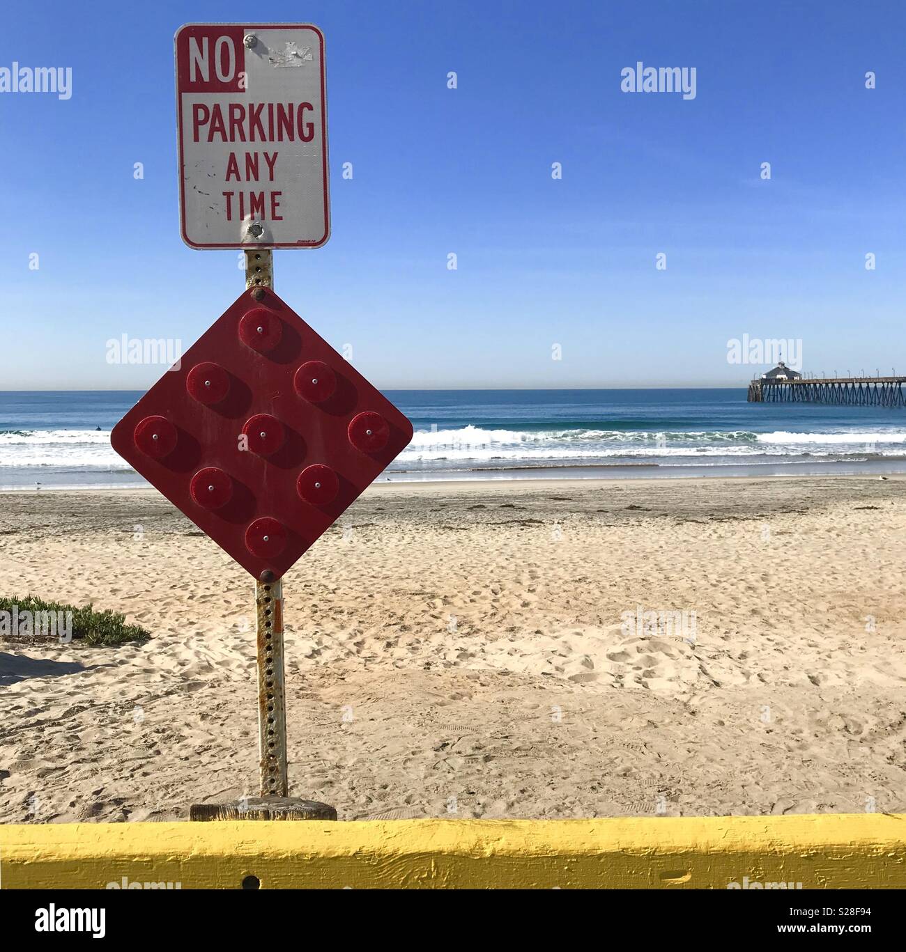 Vista del molo dal beach, San Diego, California Foto Stock
