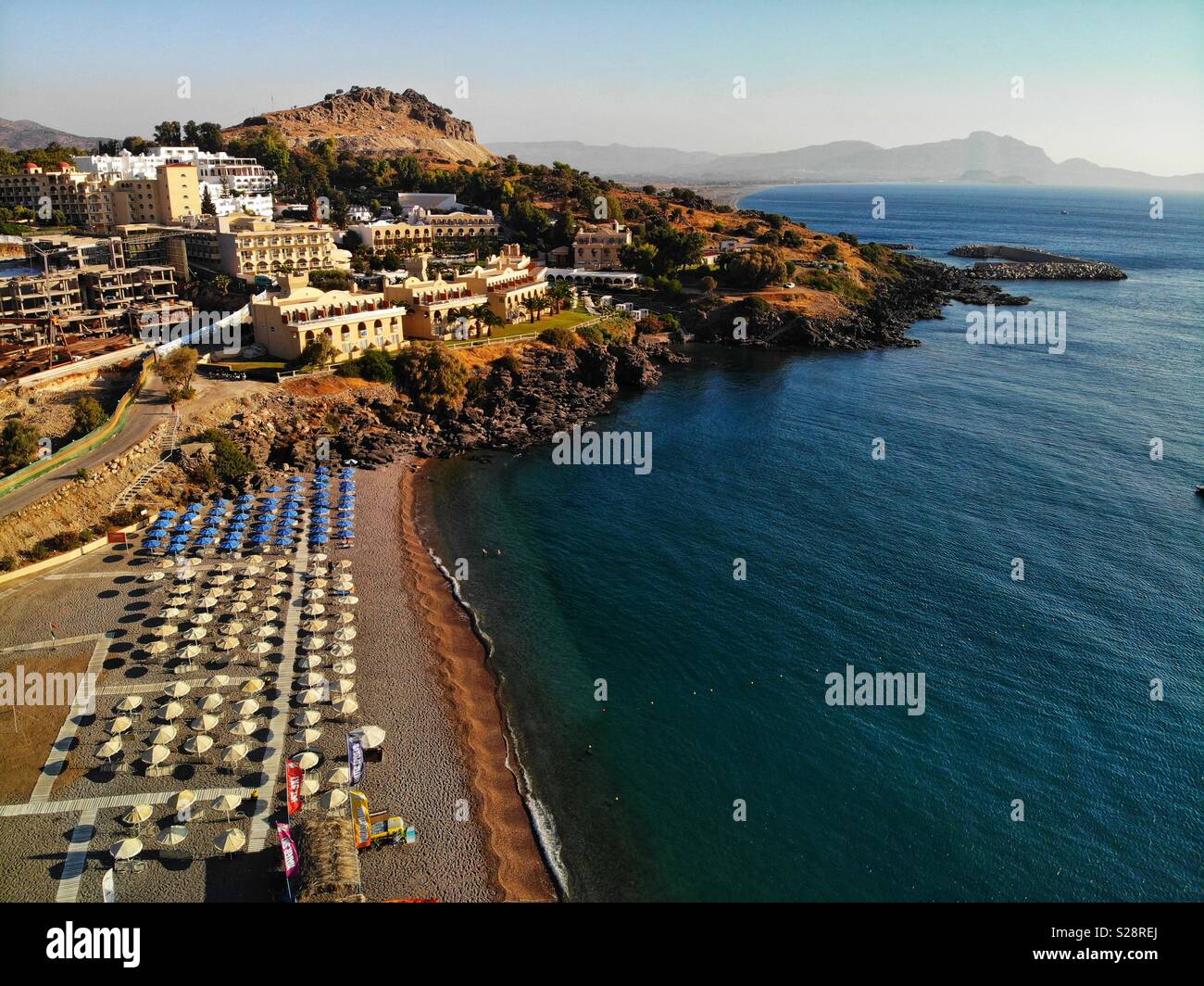 Baia di Lindos - Immagine stock catturata con smartphone