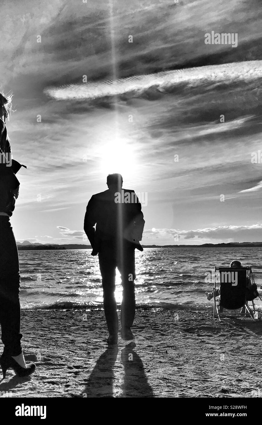 Giornata di sole al lago Chiemsee Foto Stock