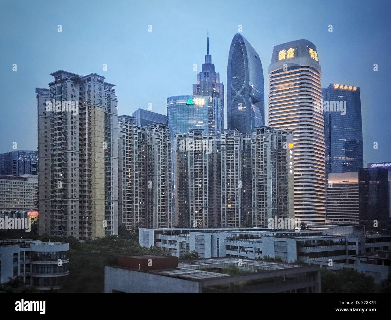 Skyline in Guangzhou - Cina Foto Stock