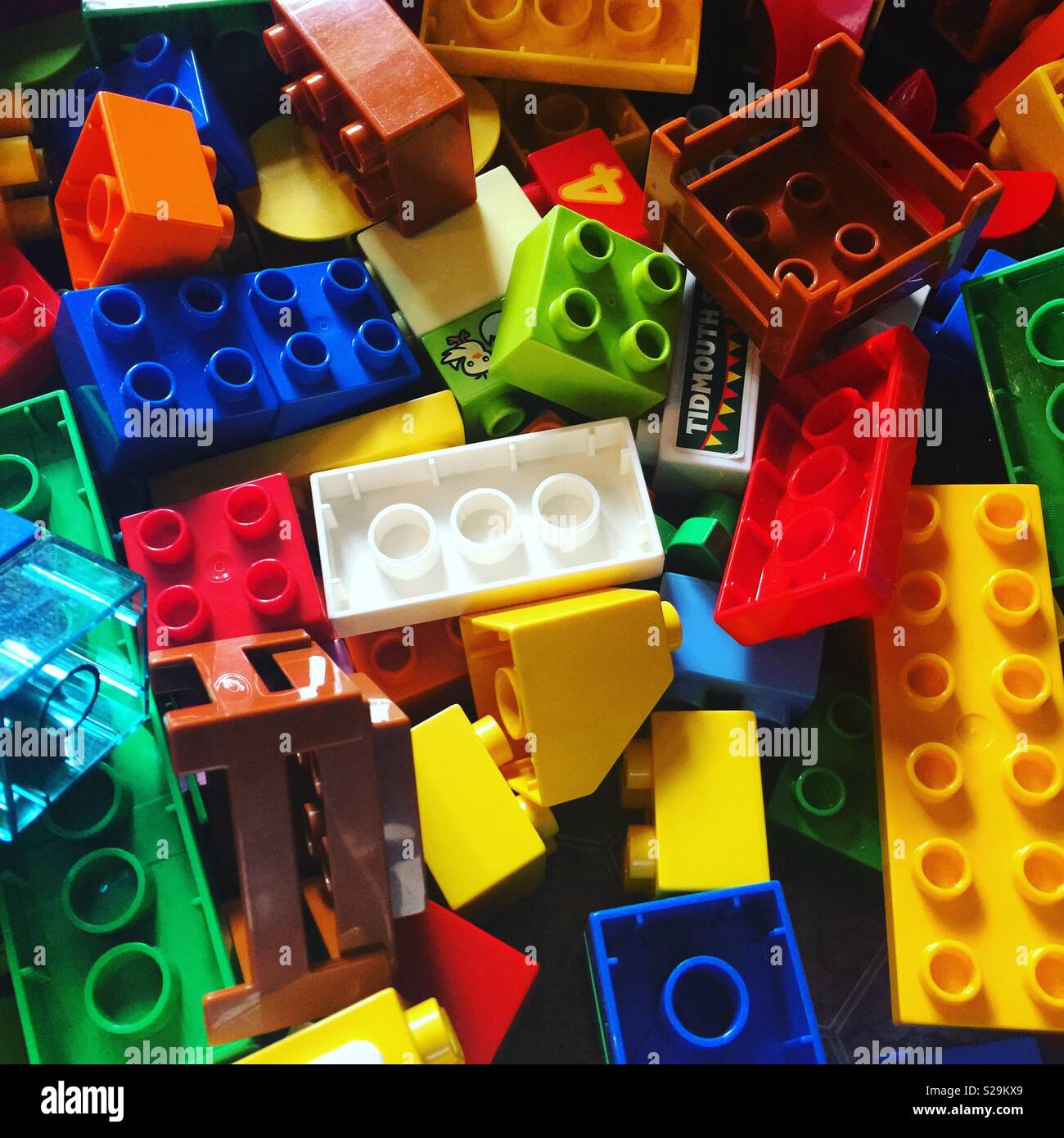 Colorati mattoni duplo Foto Stock