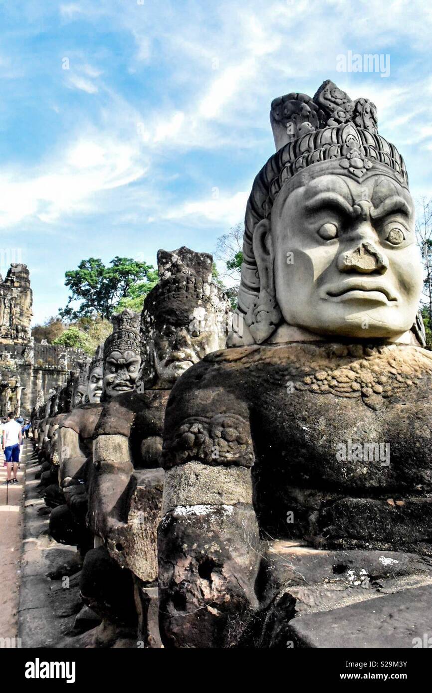 Statue in Cambogia Foto Stock