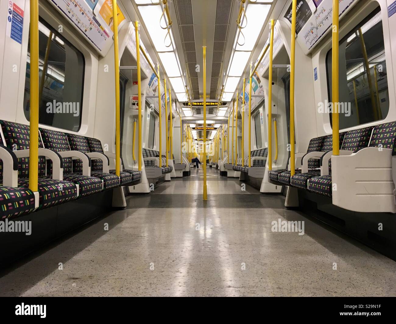 Tubo di Londra, District Line Foto Stock