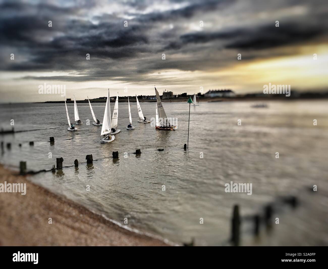 Navigando sul fiume Deben - Immagine stock catturata con smartphone