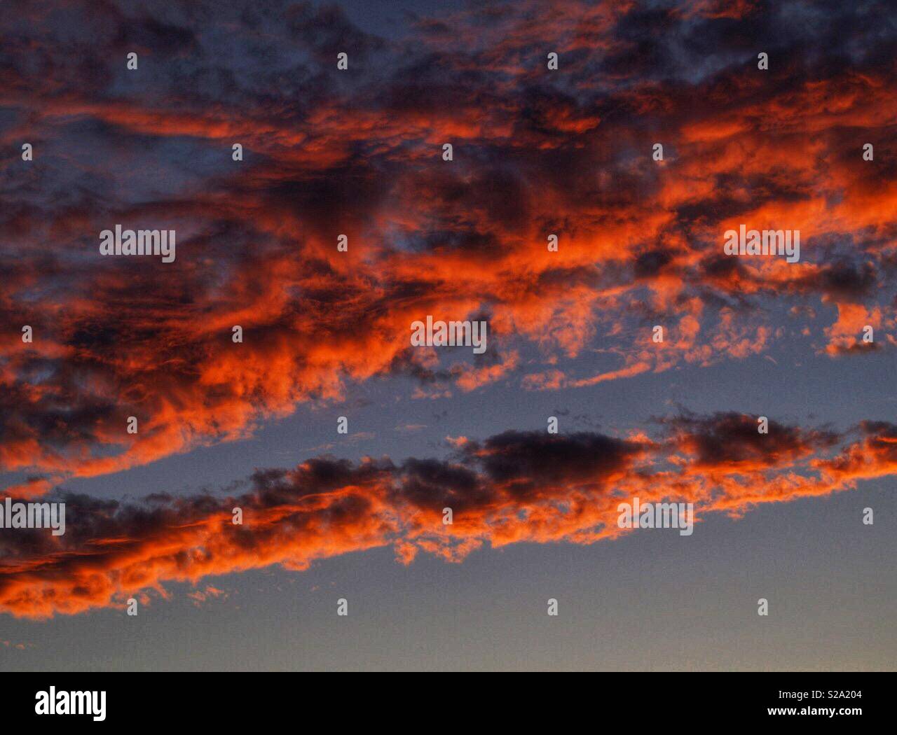 Red Sky di notte Foto Stock