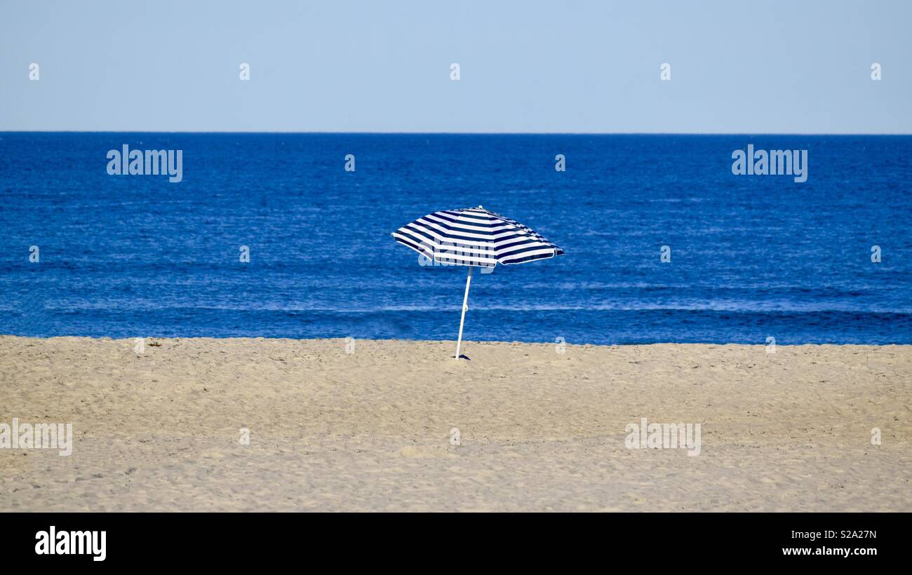 Ombrellone in Spiaggia Hampton Foto Stock