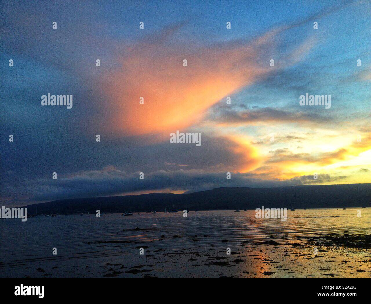 Ocean sunset Foto Stock