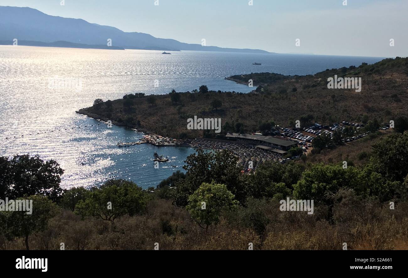 Che cosa una spiaggia! Foto Stock