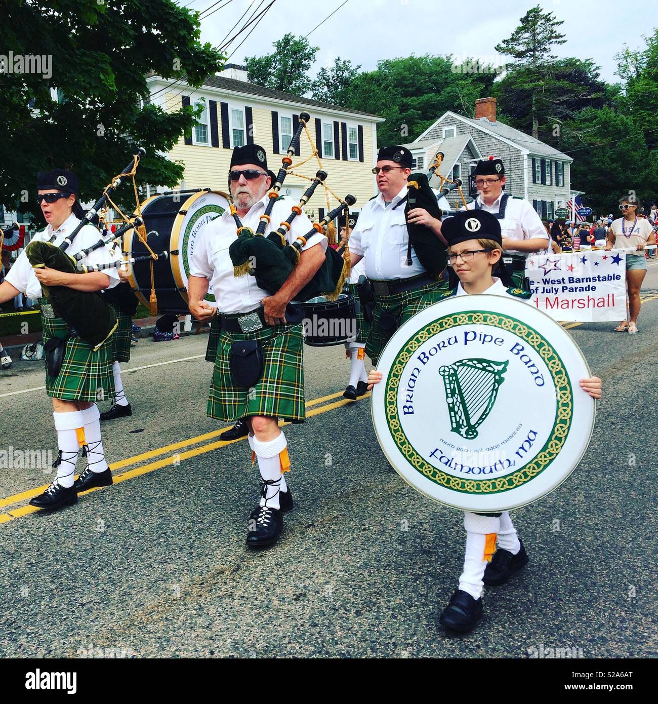 Barnstable Village 4 luglio Parade, Barnstable, Cape Cod, Massachusetts, Stati Uniti Foto Stock