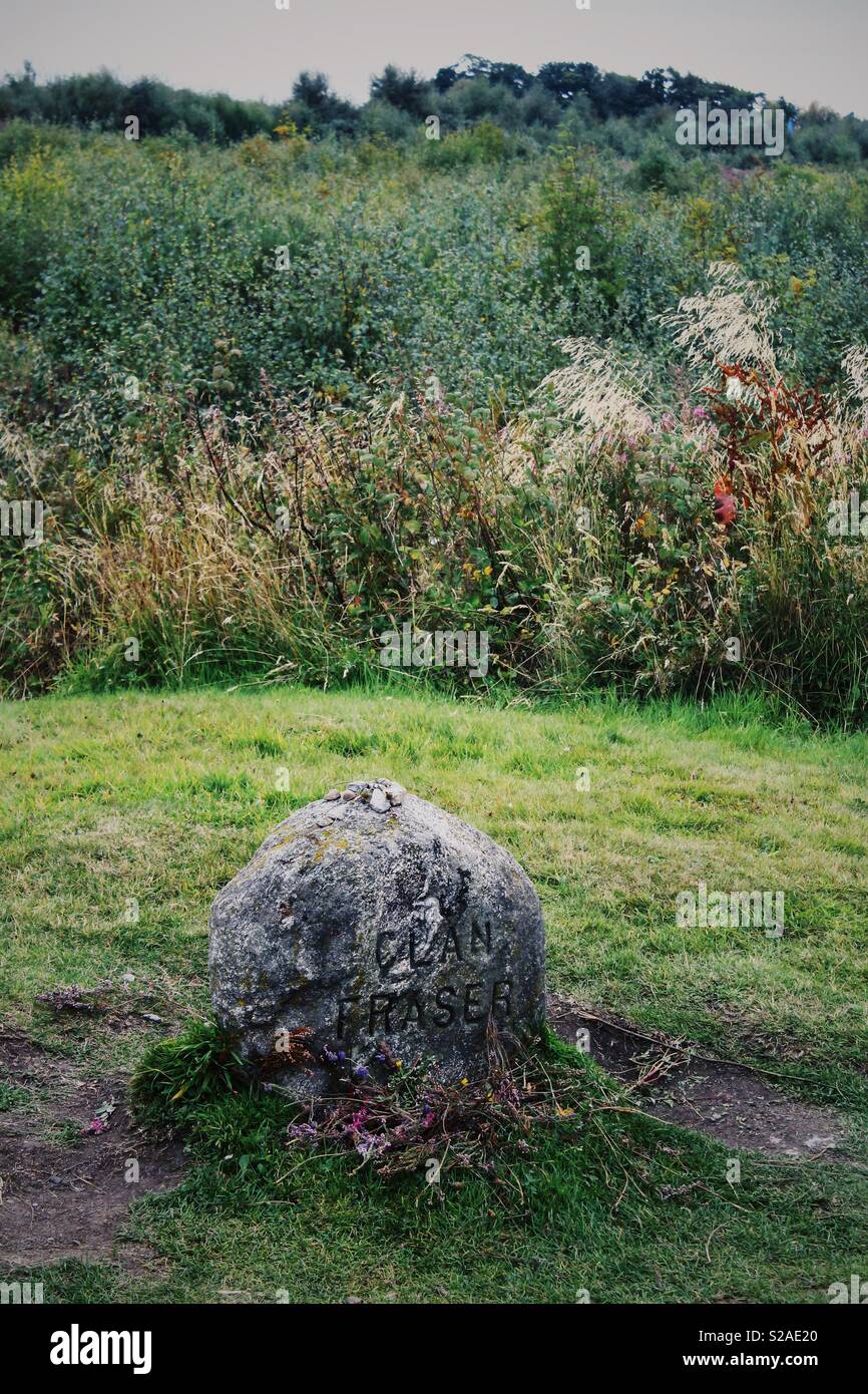 Clan Fraser monumento di pietra Foto Stock