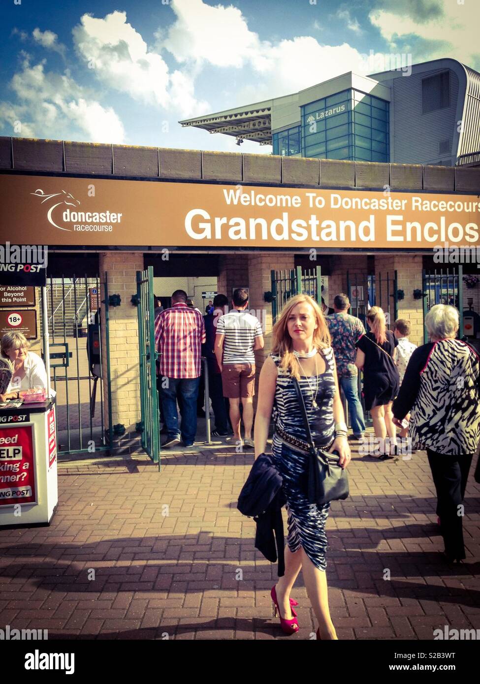 Doncaster Racecourse ingresso Foto Stock