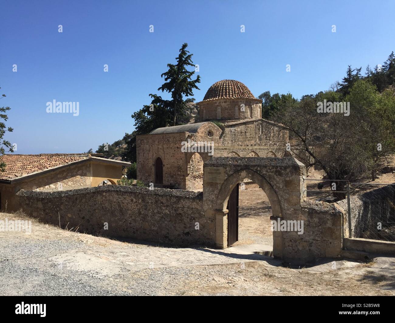 Santo antica chiesa cristiana di Antphonitis nella parte settentrionale di Cipro Foto Stock