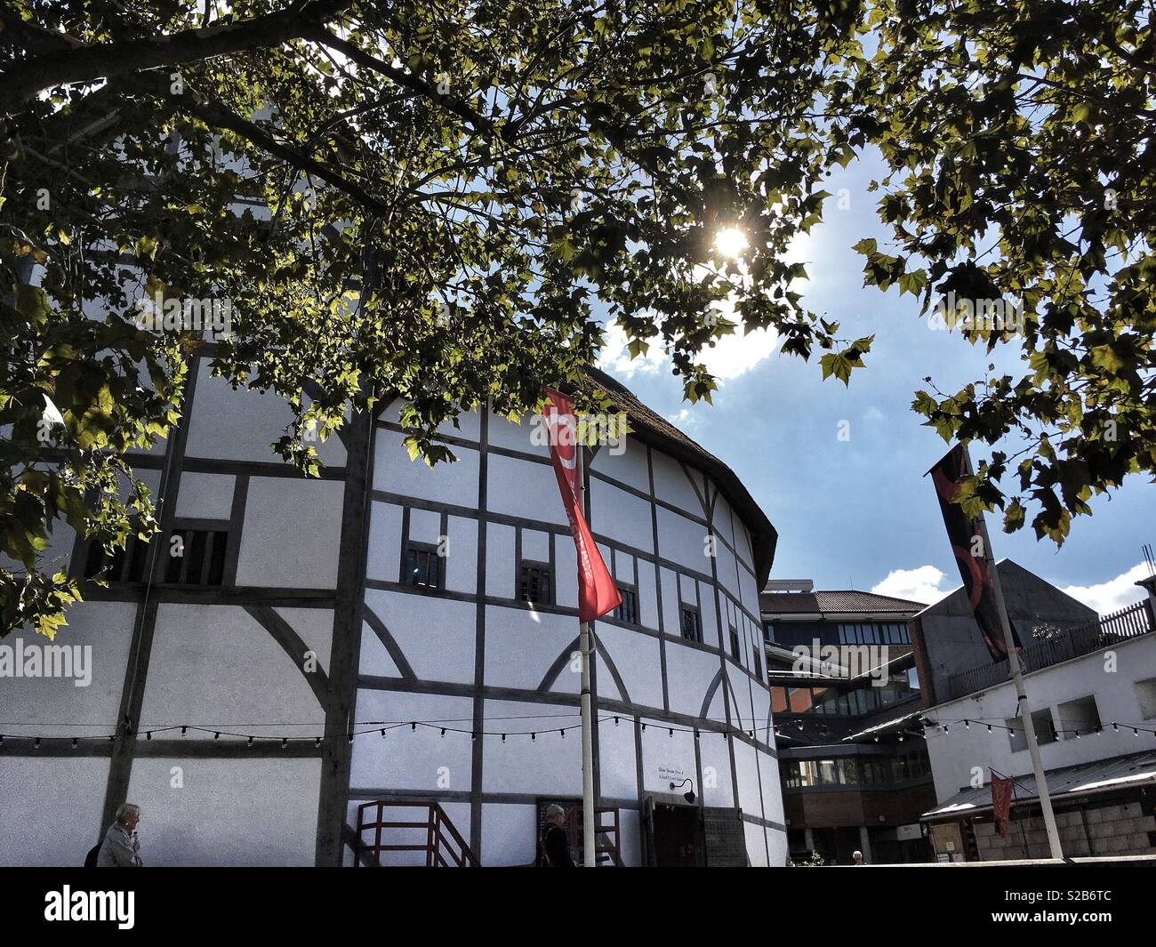 Il Globe Theatre di Shakespeare a Londra in Inghilterra - Immagine stock catturata con smartphone