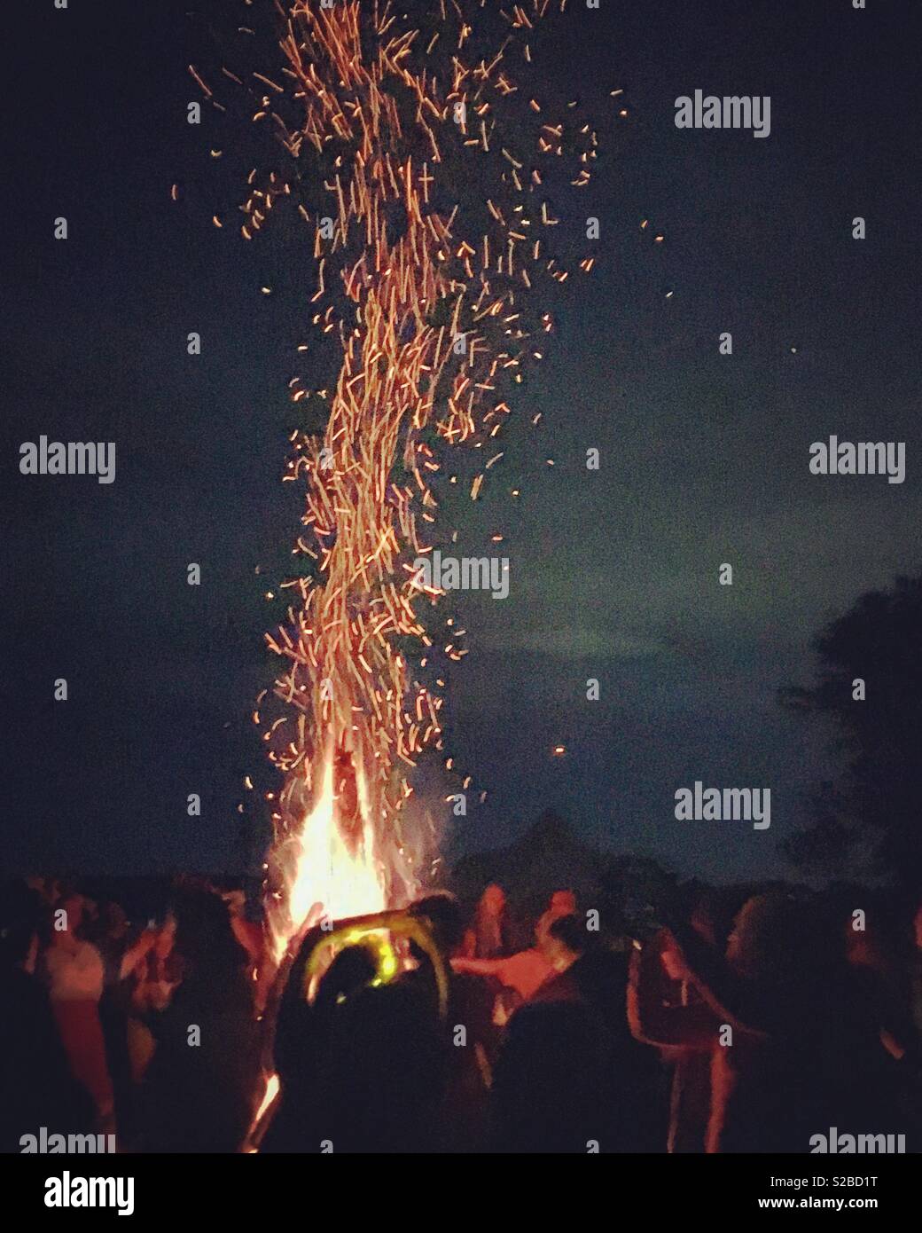 Cerchio del tamburo Bon Fire Foto Stock