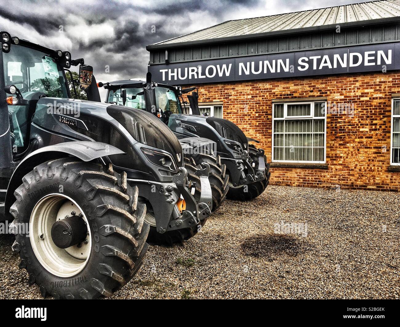 Thurlow Nunn Standen, concessionari agricoli, Melton, Suffolk, Regno Unito. - Immagine stock catturata con smartphone