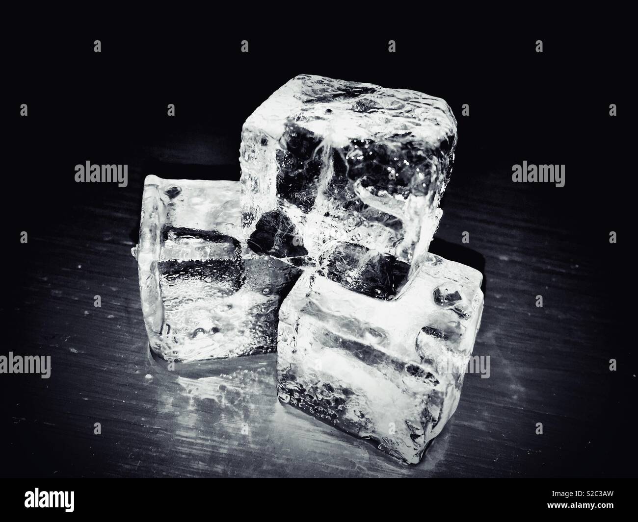 Cubetti di ghiaccio per le bevande Foto Stock