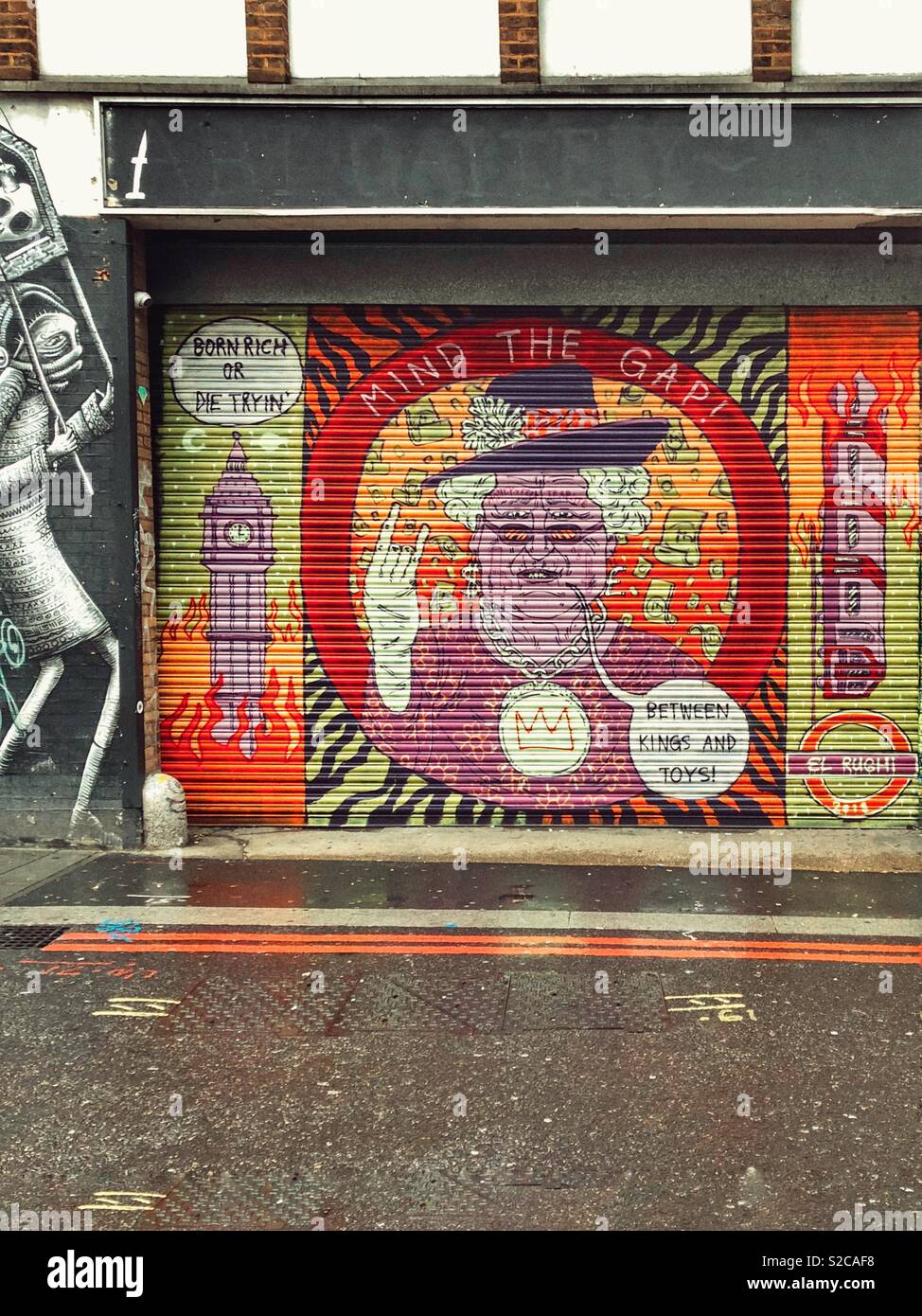 Rivington Street, Shoreditch. Arte di strada. Foto Stock