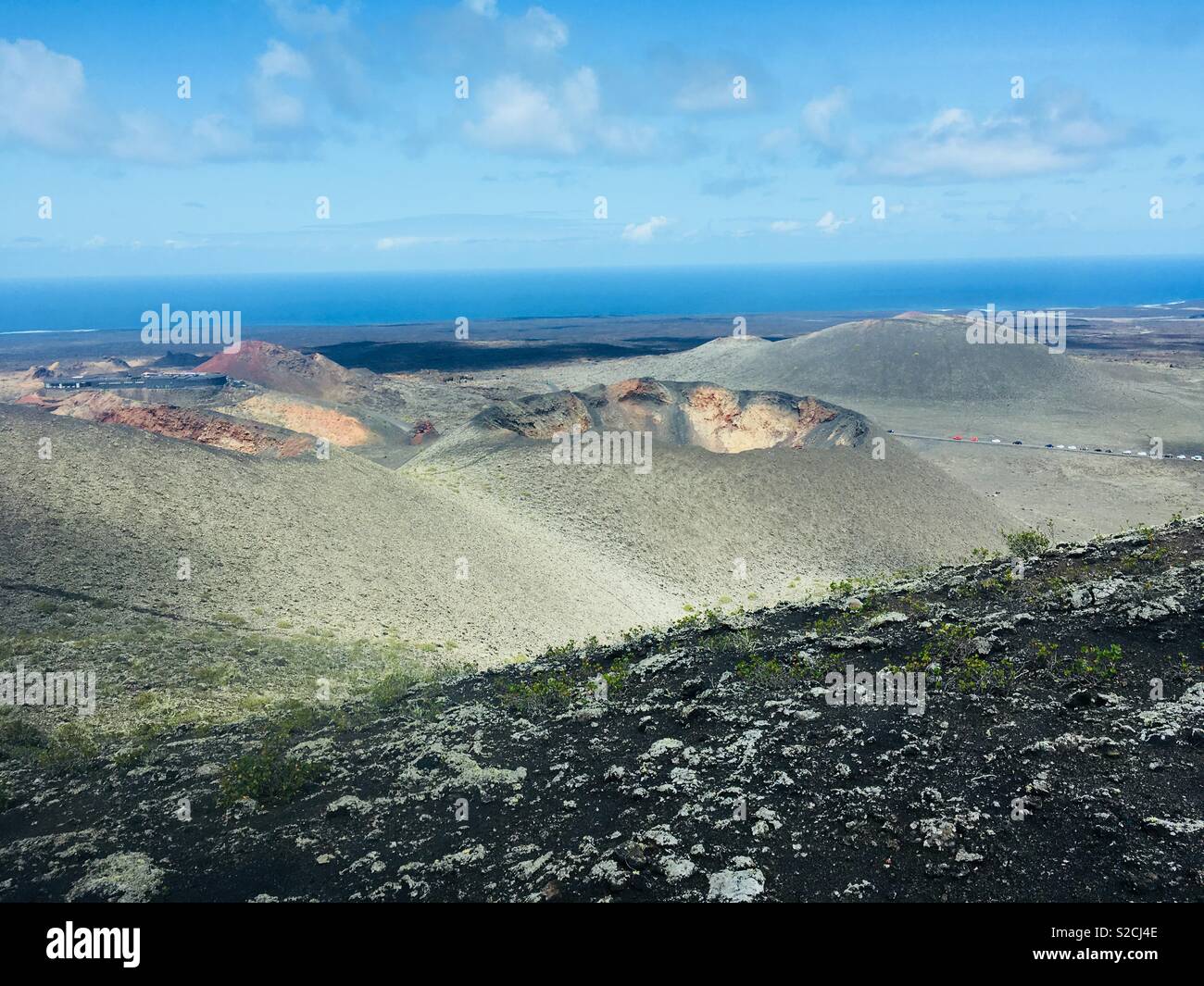 Vulcano al Parco Nazionale di Timanfaya Foto Stock