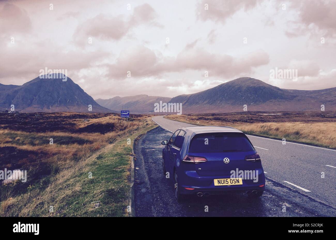 La guida attraverso Glen Coe Foto Stock