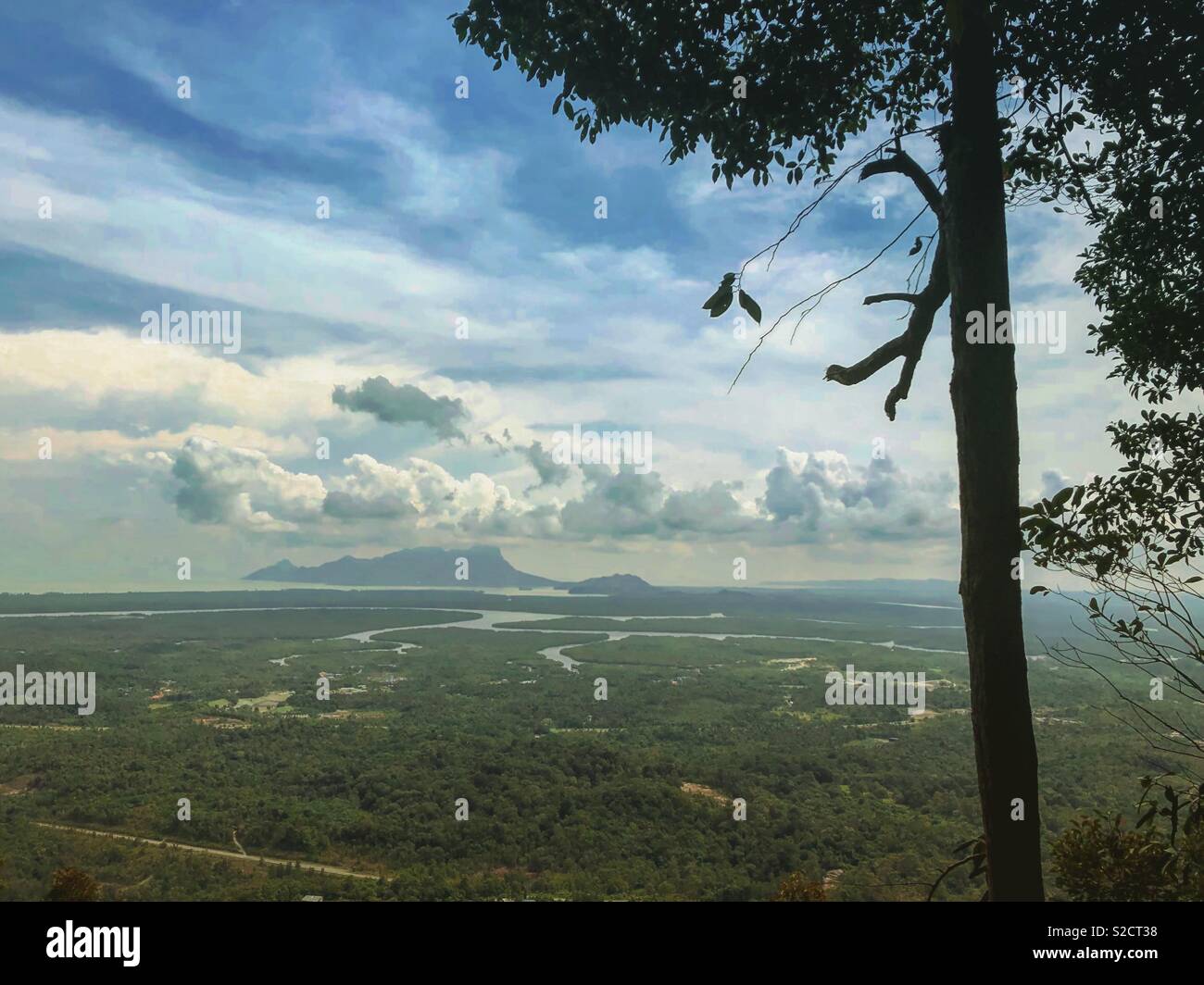 Vista da Kubah National Park, Malaysian Borneo Foto Stock