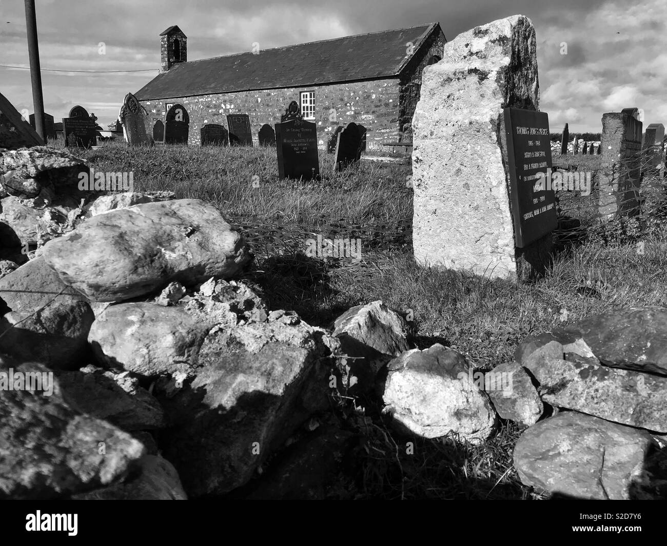 St.Maelrhys chiesa a Rhiw vicino Aberdaron Ottobre 2018 Foto Stock