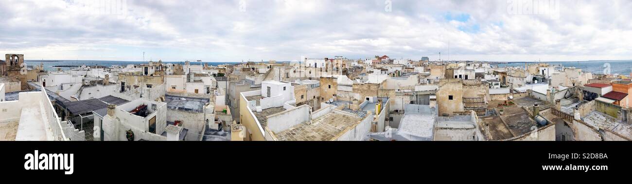 Vista panoramica della città di Gallipoli, Italia Foto Stock