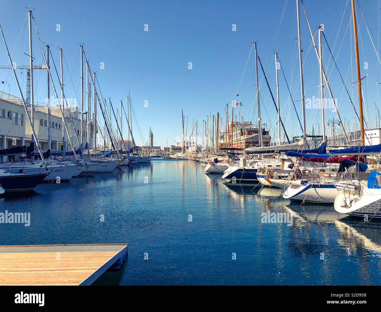 Marina a Trieste nel Friuli Venezia Giulia, Italia Foto Stock