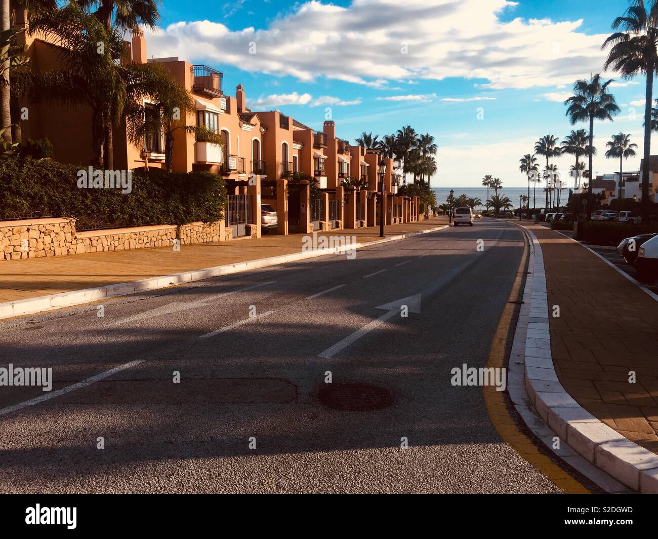 Lungomare di Marbella, Spagna Foto Stock