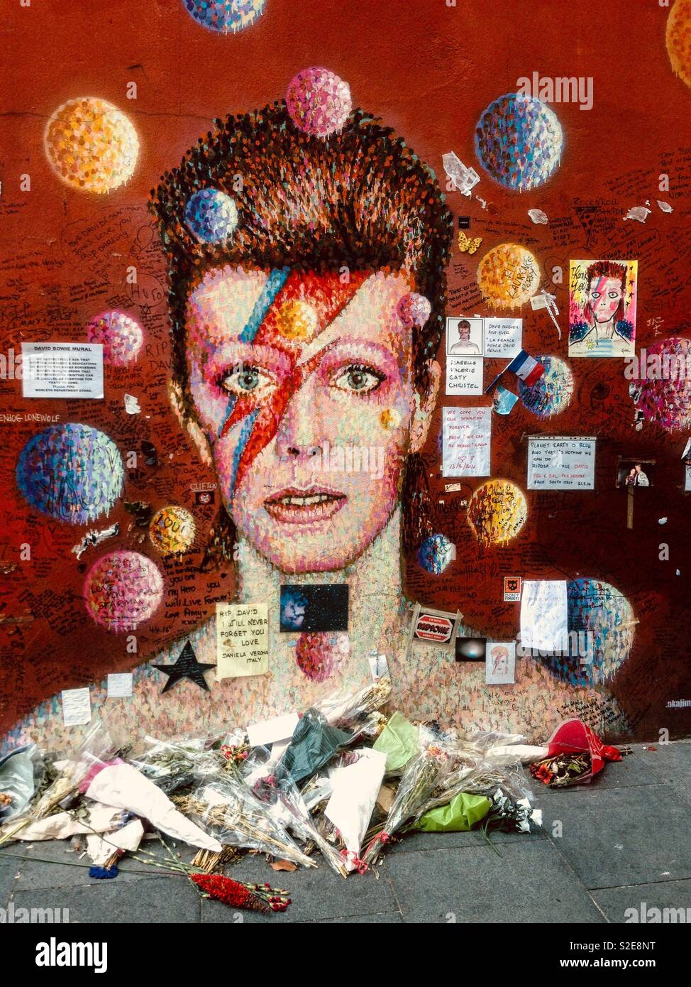 Memoriale di David Bowie in Brixton nel luglio 2016 Foto Stock