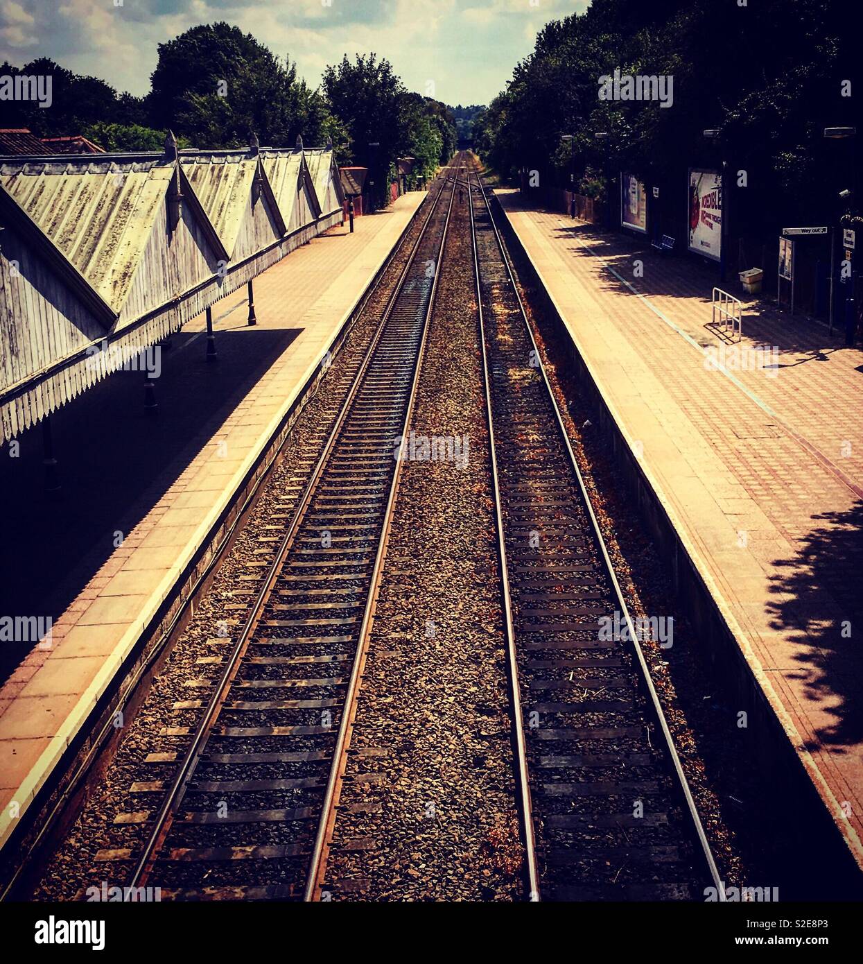 Great Missenden stazione ferroviaria nel Buckinghamshire Inghilterra guardando verso Londra in estate 2018 Foto Stock