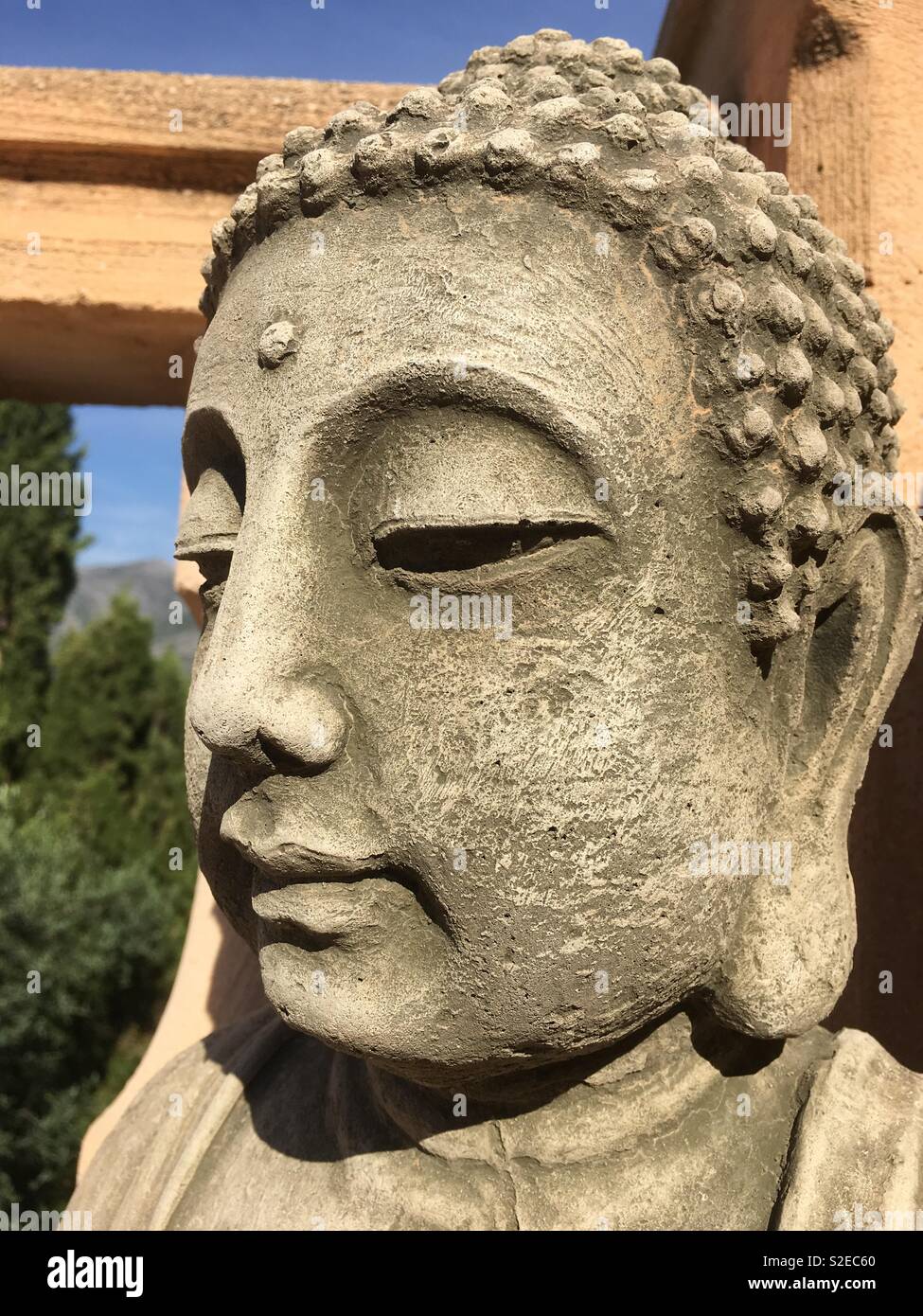 Testa di Buddha - Immagine stock catturata con smartphone