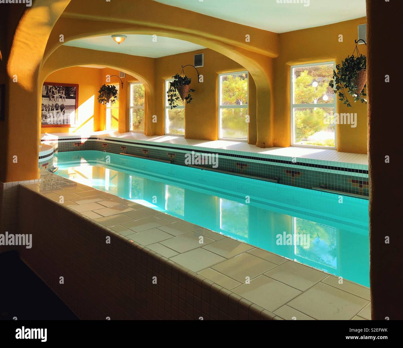 Piscina coperta in Moran Rosario residence su Orcas Island Foto Stock