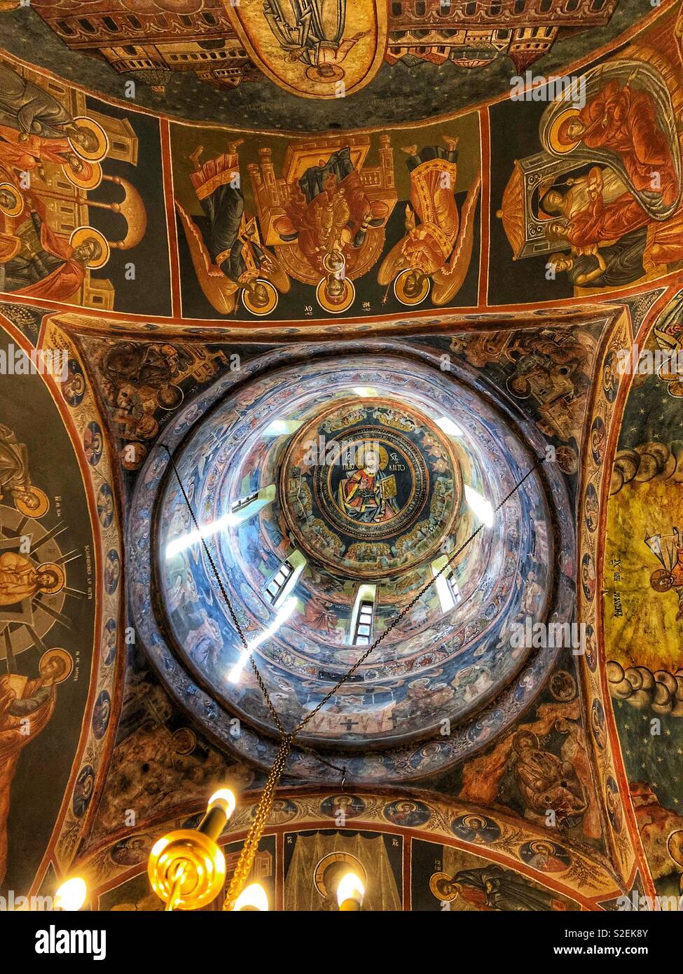 Chiesa ornato soffitto. Foto Stock