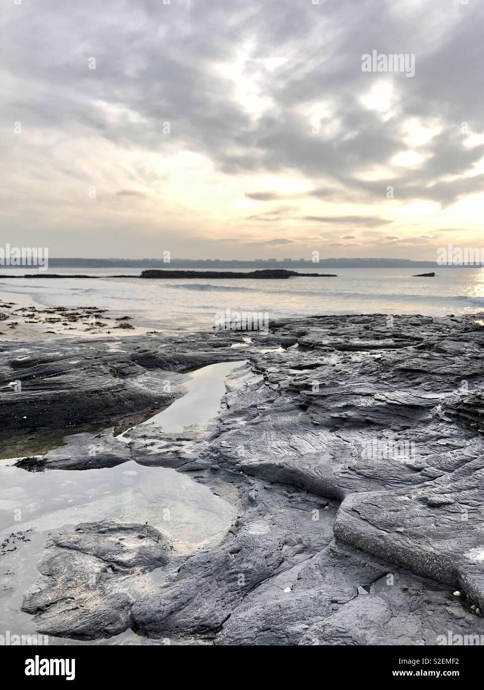 Inverno Seascape, Irlanda Foto Stock