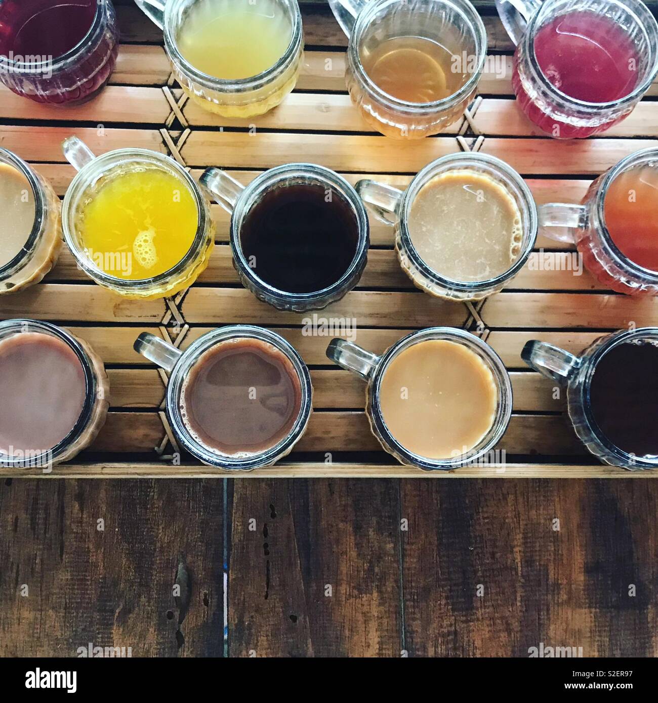 Caffè e degustazione di tè Foto Stock