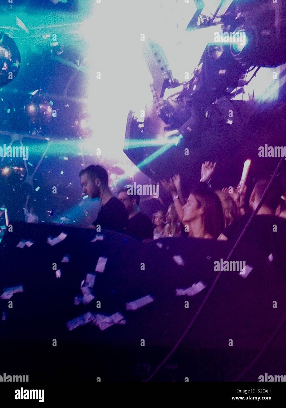 Calvin Harris l'attività di DJ al nightclub Hakkasan nel MGM di Las Vegas, STATI UNITI D'AMERICA Foto Stock