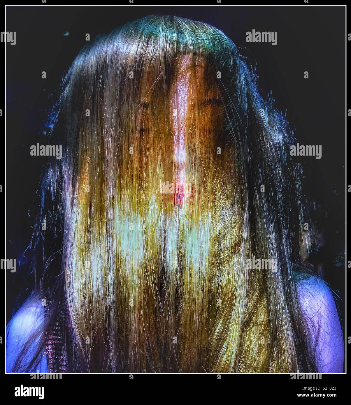 Manichino con i capelli pazzo. Foto Stock