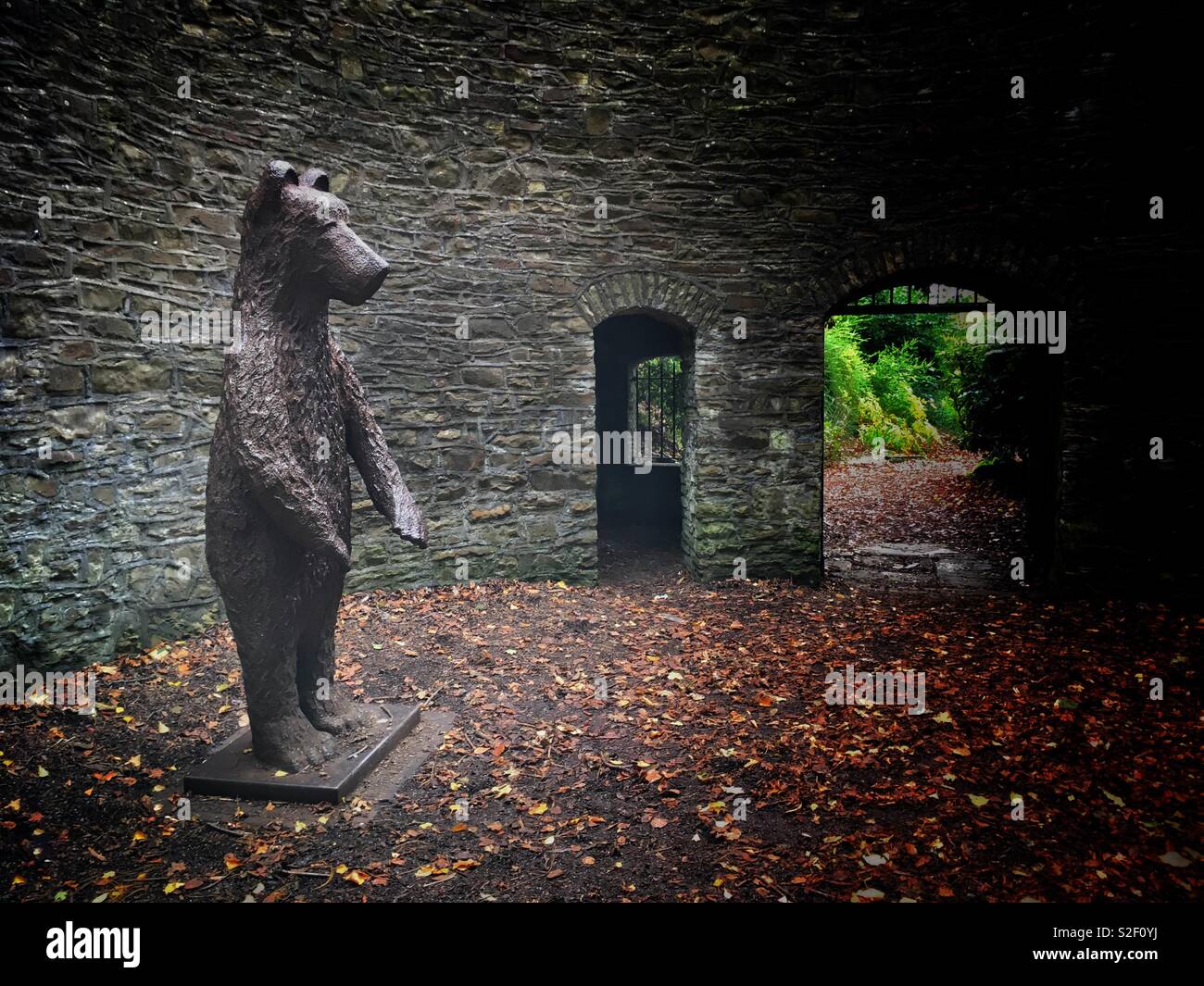 Il Bear Pit a Sheffield Botanical Gardens. Foto Stock