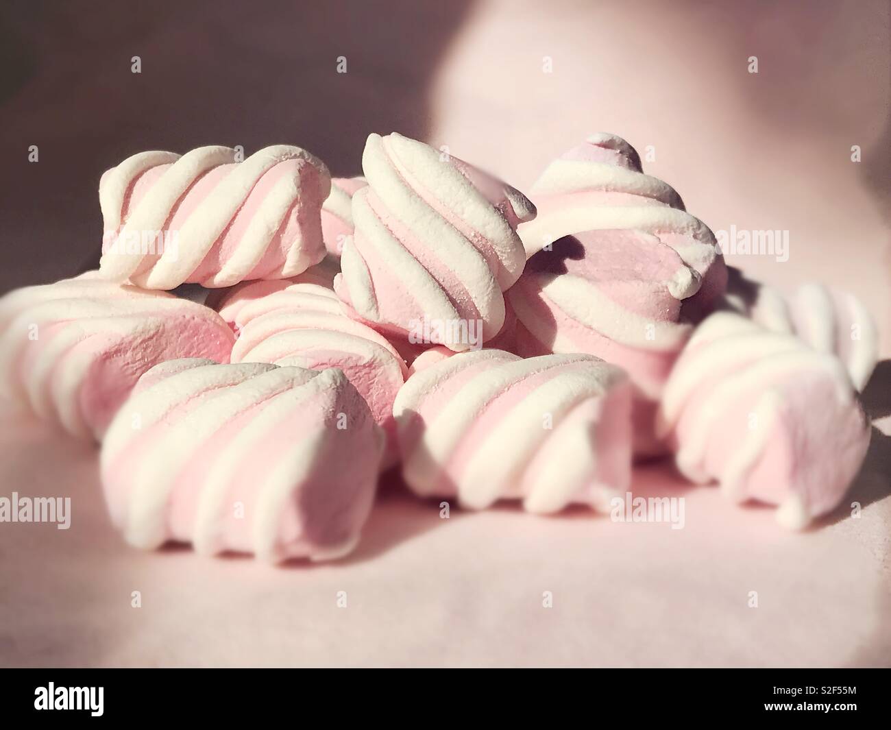 Rosa marshmallows Foto Stock