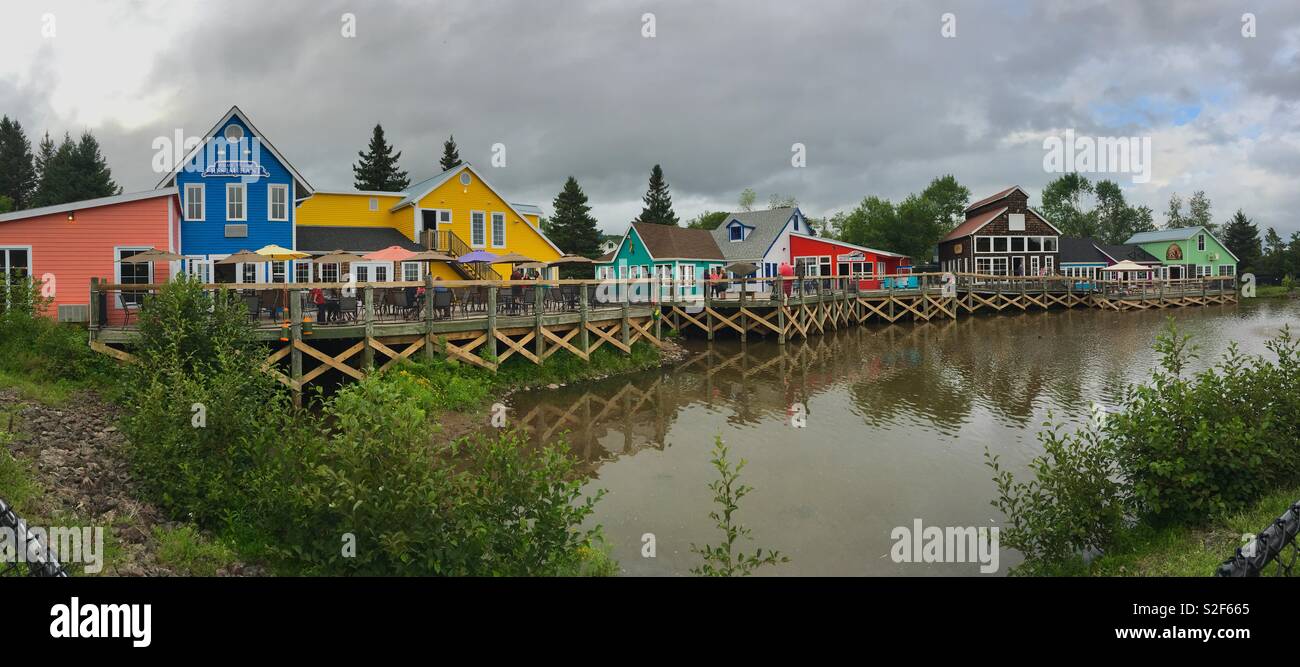 Collina magnetica in New Brunswick Canada - Immagine stock catturata con smartphone