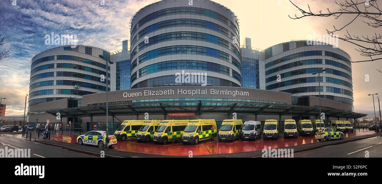 Queen Elizabeth Hospital Birmingham Foto Stock