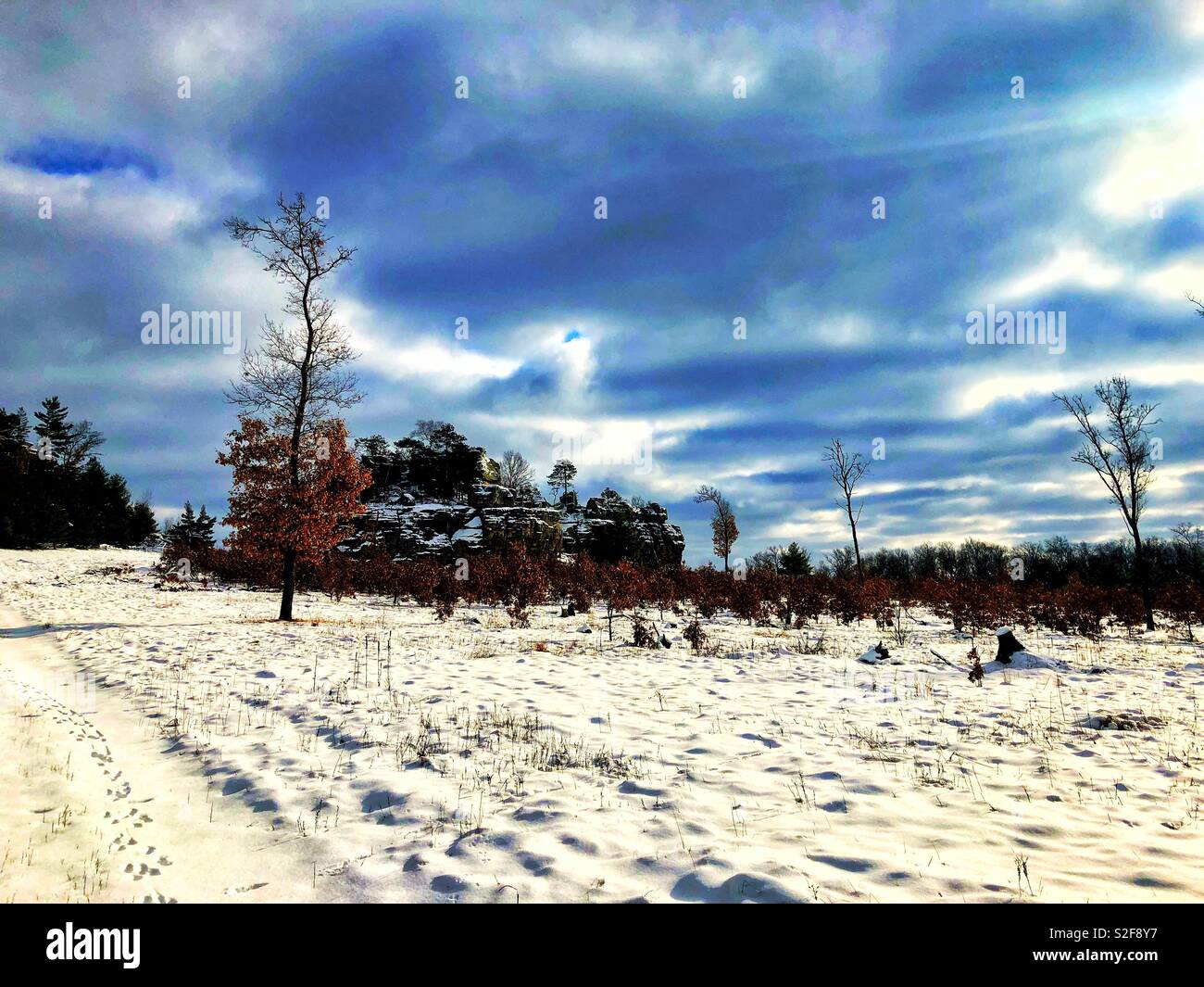 La Midwest le nuvole d'inverno Foto Stock