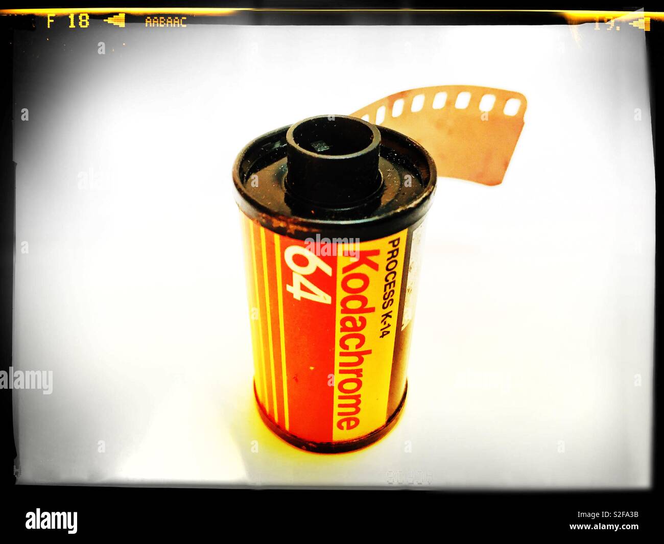 Kodak Kodachrome 64 asa 35mm colore film di inversione - Immagine stock catturata con smartphone