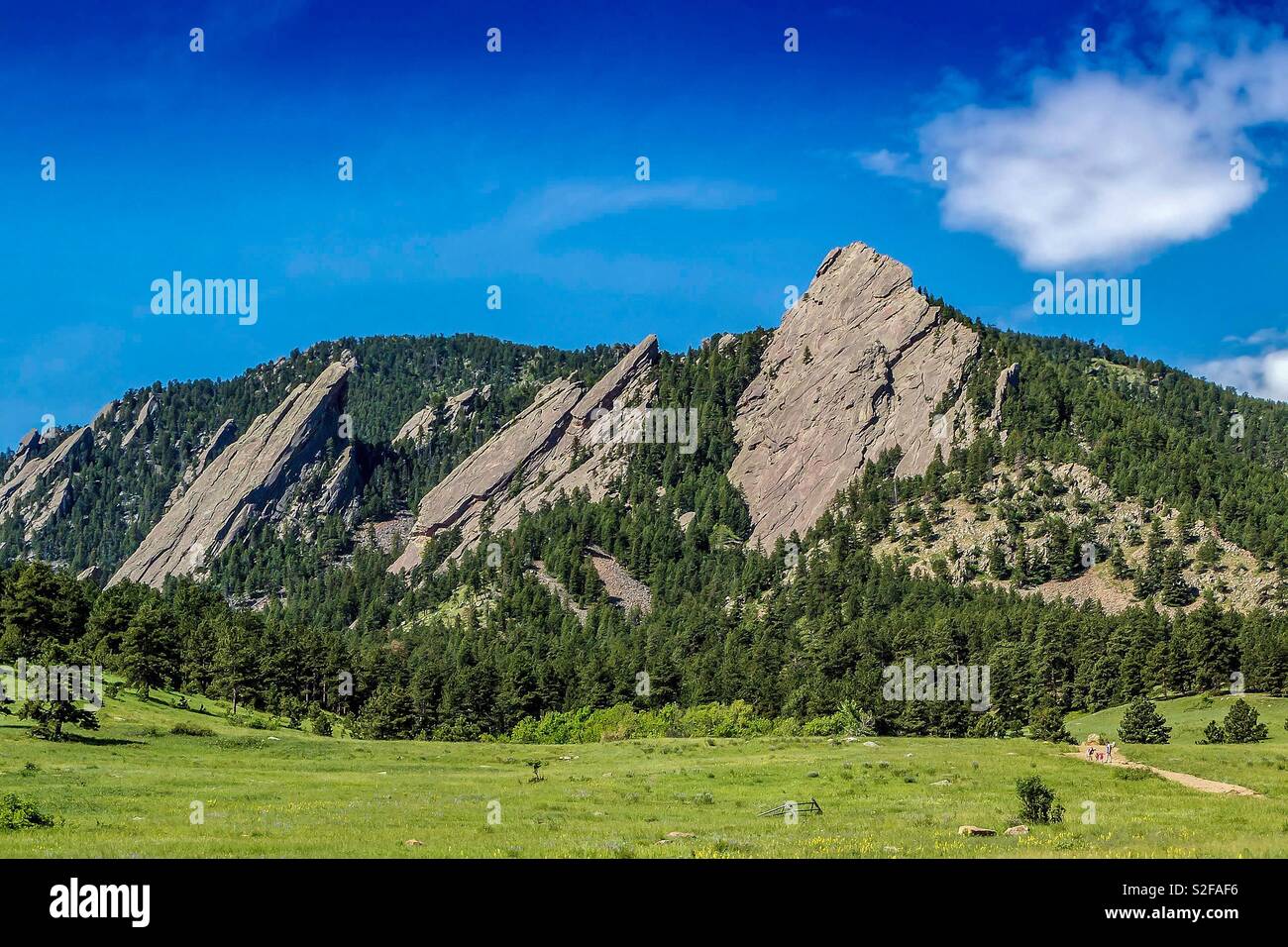 Boulder Colorado Flatirons Foto Stock