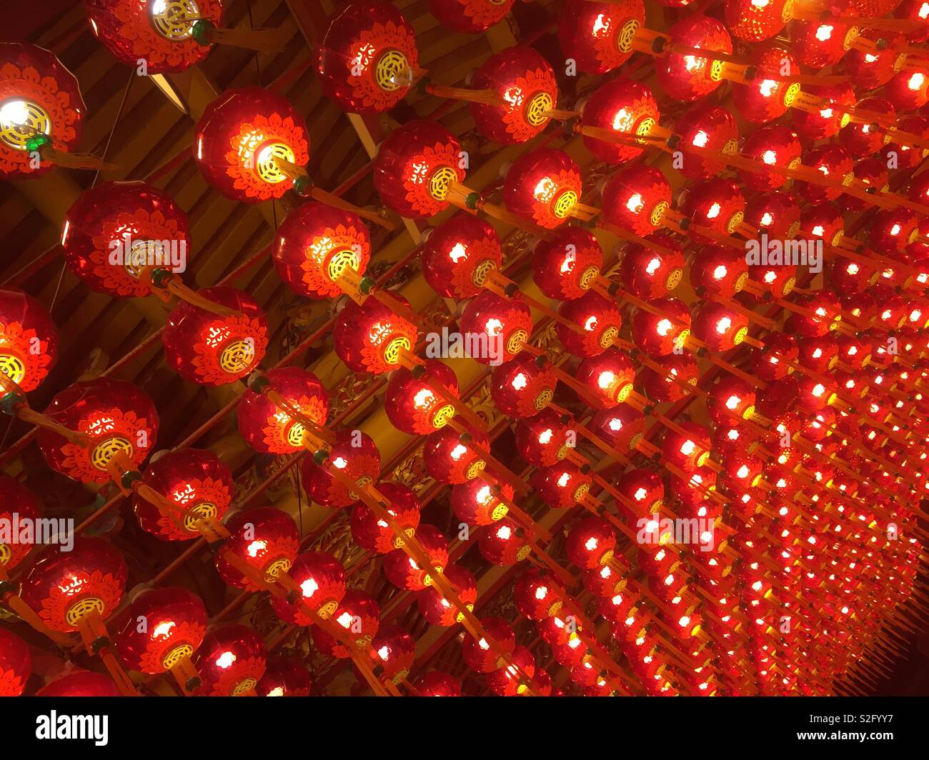 Lanterna decorazioni per l'Anno Nuovo Cinese Foto Stock