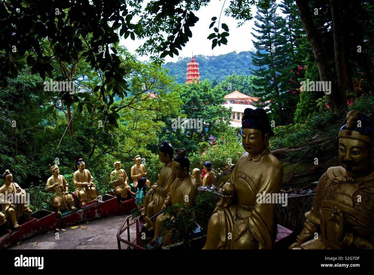 Hong Kong 10000 monastero di Buddha Foto Stock