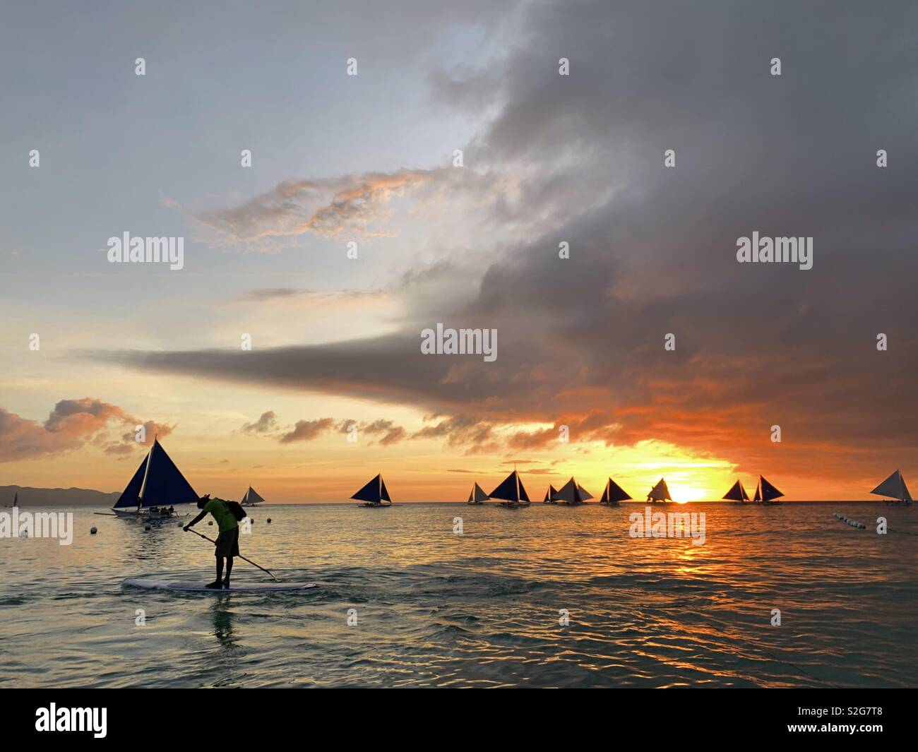 Il Boracay tramonto Foto Stock
